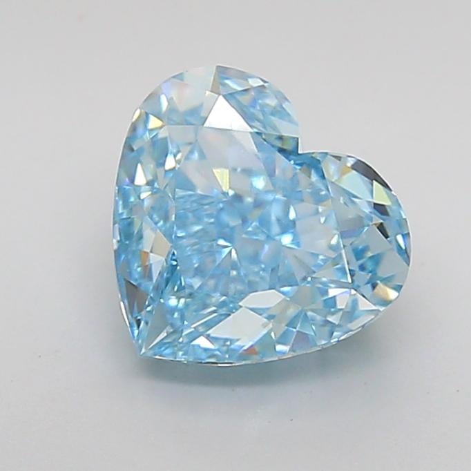 2.02 Ct. Fancy Intense Blue Heart Lab Grown Diamond
