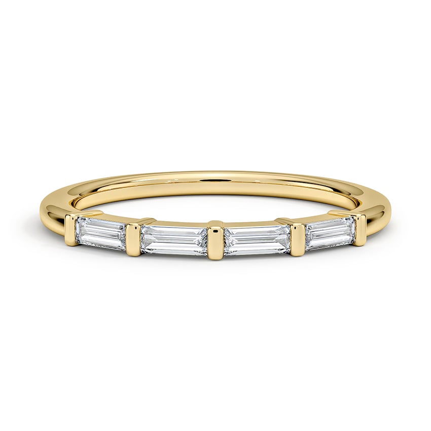 Custom Four Stone Baguette Lab Diamond Ring