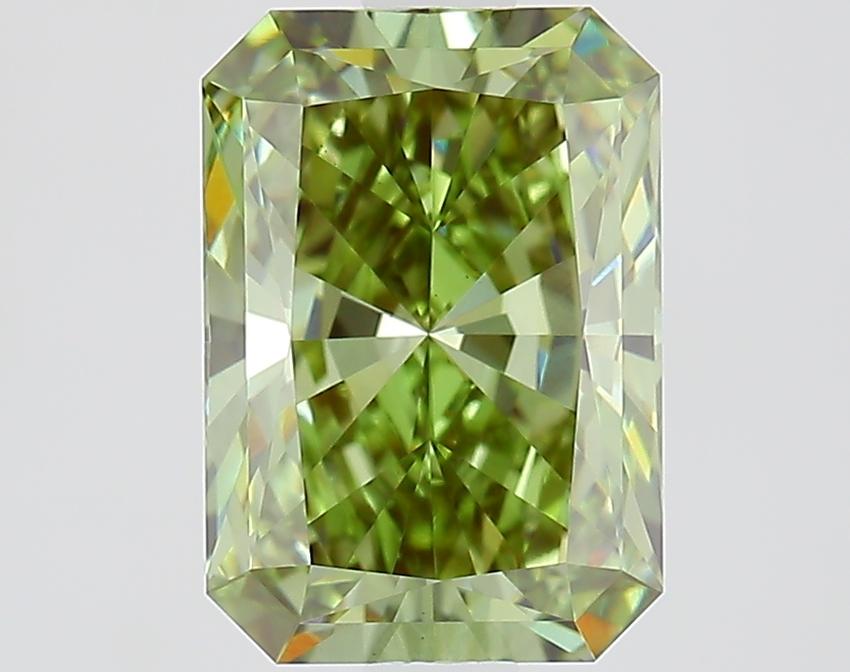1.68 Ct. Fancy Vivid Green Radiant Lab Grown Diamond