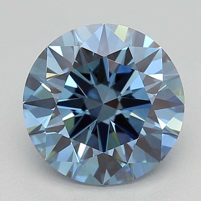 1.47 Ct. Fancy Vivid  Blue Round Lab Grown Diamond