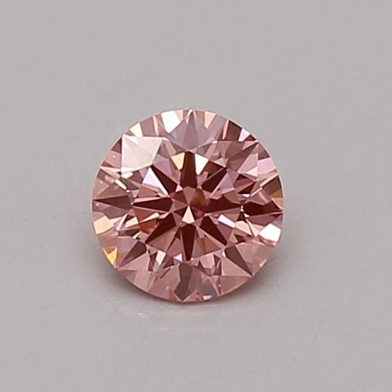 0.30 Ct. Fancy Vivid Pink Round Lab Grown Diamond