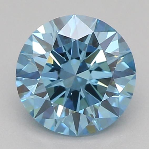 0.52 Ct. Fancy Vivid Blue Round Lab Grown Diamond