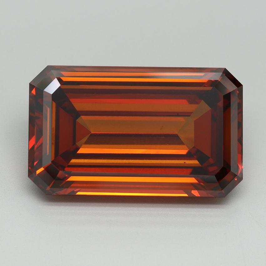 12.05 Ct. Fancy Vivid Orange Emerald Lab Grown Diamond