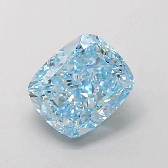 1.17 Ct. Fancy Vivid Blue Cushion Lab Grown Diamond