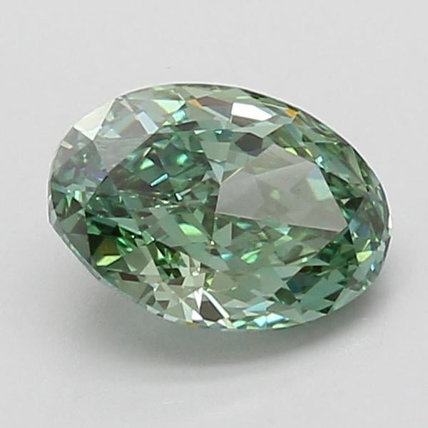 1.52 Ct. Fancy Vivid Green Oval Lab Grown Diamond