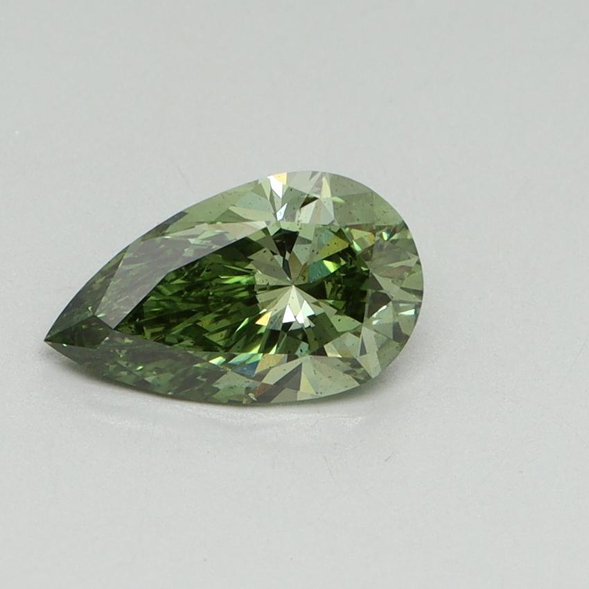 1.01 Ct. Fancy Vivid Green Pear Lab Grown Diamond