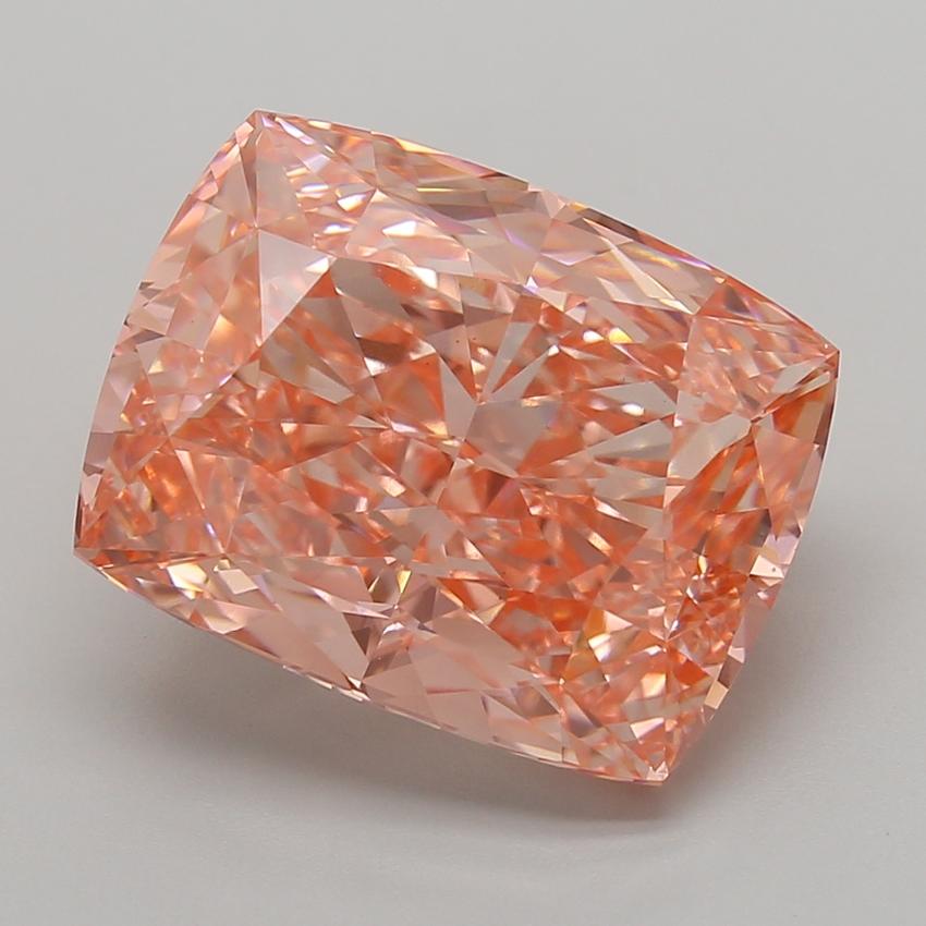 10.42 Ct. Fancy Vivid Pink Cushion Lab Grown Diamond