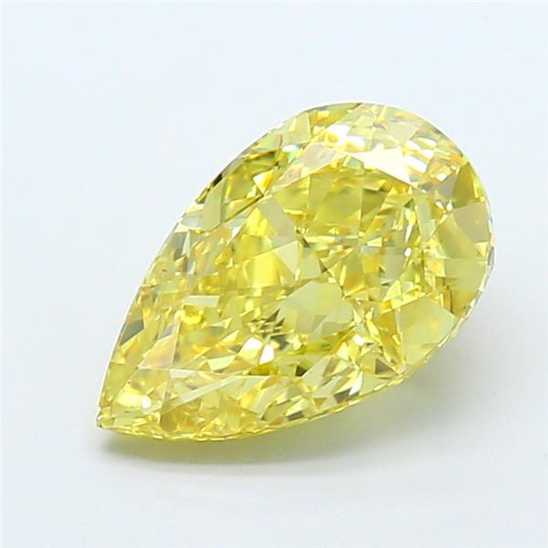2.48 Ct. Fancy Intense Yellow Pear Lab Grown Diamond