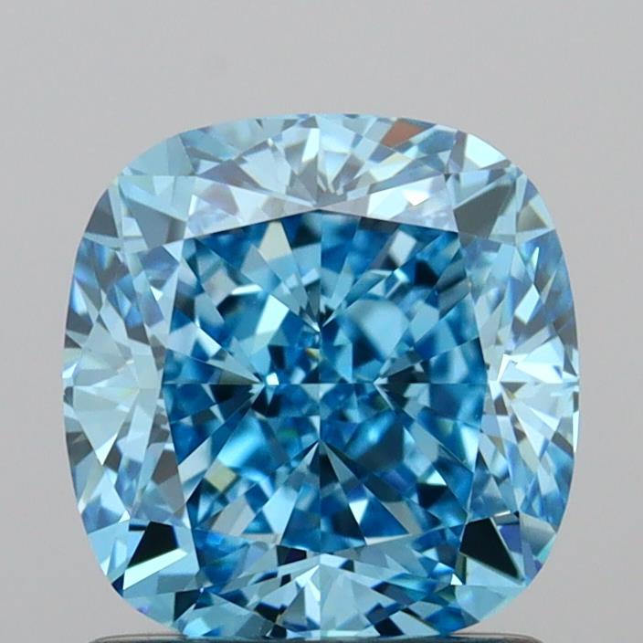 1.54 Ct. Fancy Vivid Blue Cushion Lab Grown Diamond