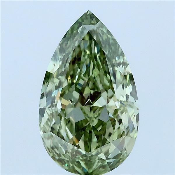 2.00 Ct. Fancy Vivid Green Pear Lab Grown Diamond