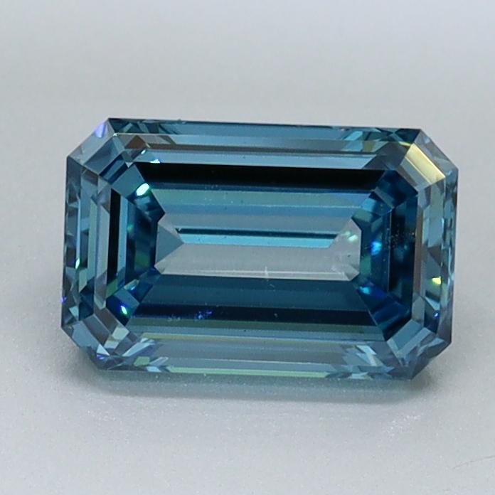 1.00 Ct. Fancy Vivid Malibu Blue Emerald Lab Grown Diamond