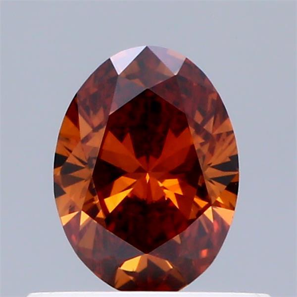 0.50 Ct. Fancy Vivid Orange Oval Lab Grown Diamond