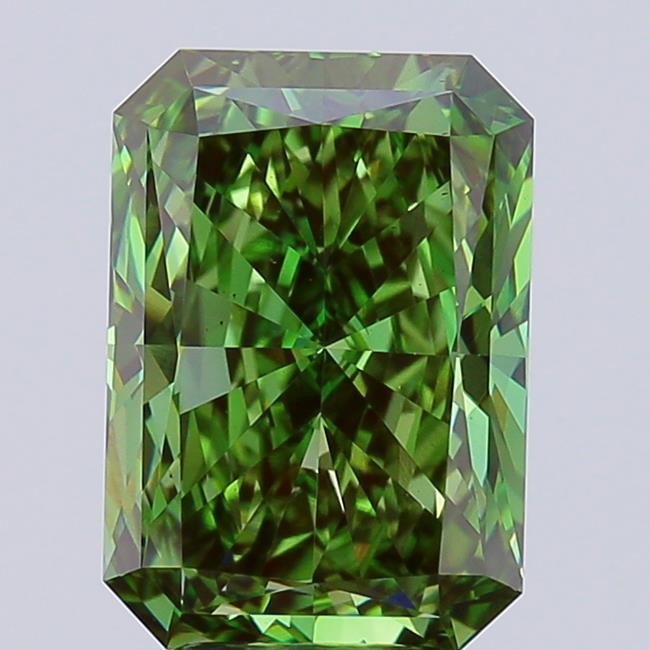 5.09 Ct. Fancy Vivid Green Radiant Lab Grown Diamond