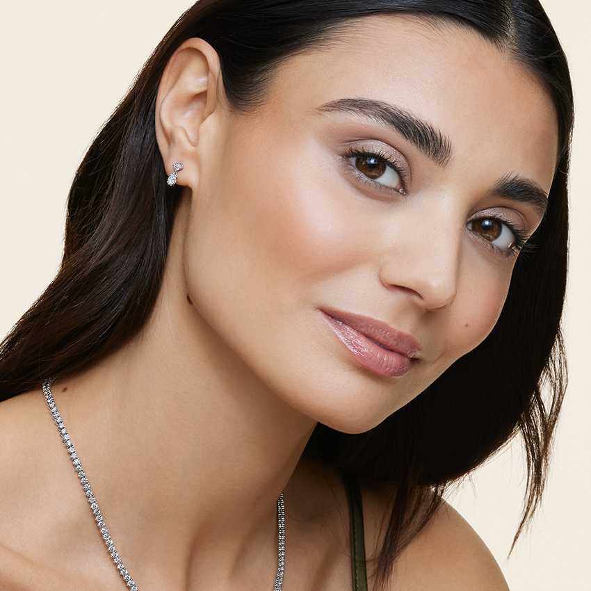 18Kt Gold Plated Oval Drop Earring