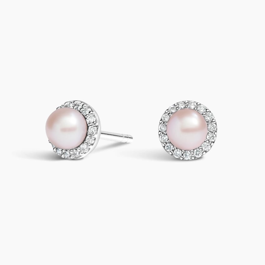 Agnethe Pearl Rose Gold and Crystal Earrings SKJ0617791 - Skagen