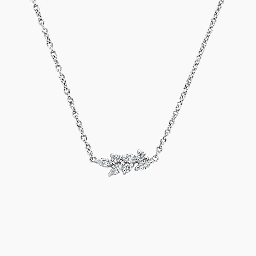 Pear Shaped Diamond Cluster Pendant Necklace – Reis-Nichols Jewelers