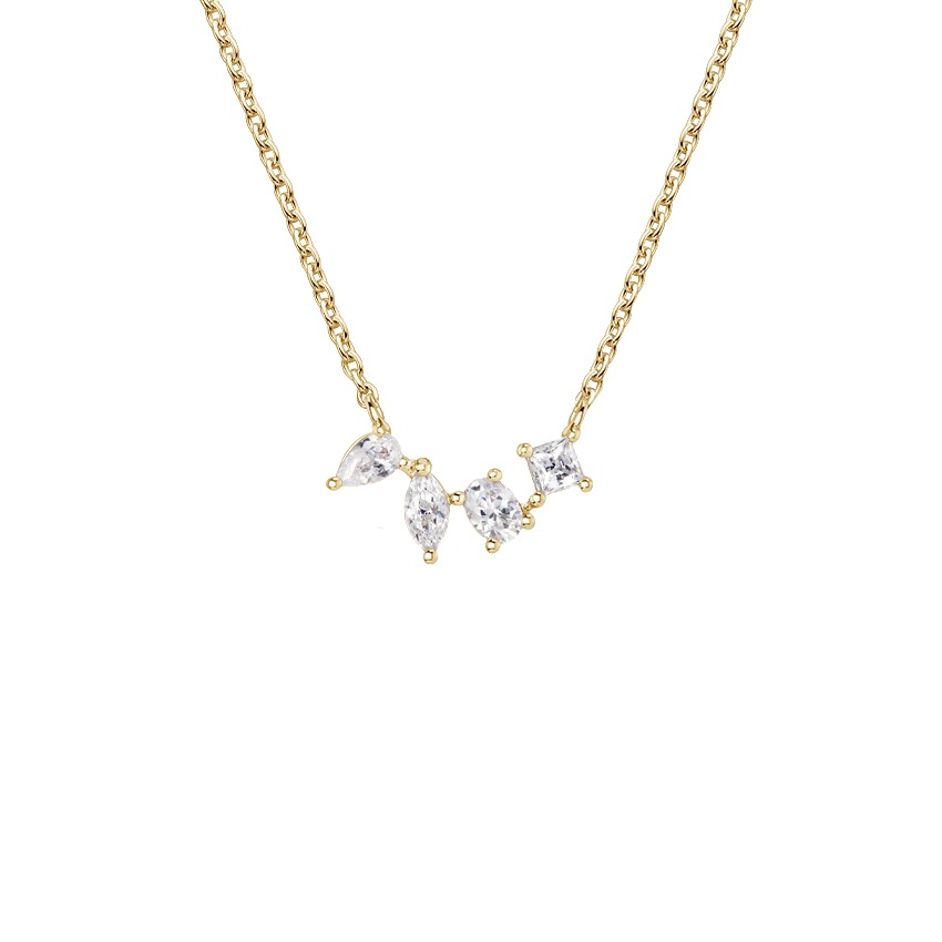 Mixed Shape Diamond Necklace 