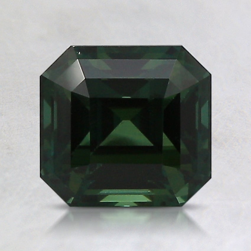 6.9x6.6mm Unheated Teal Asscher Sapphire