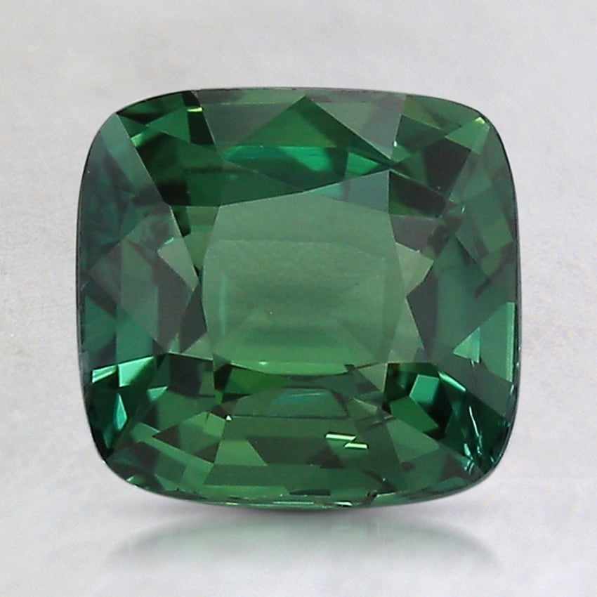 7.6x7.2mm Teal Cushion Sapphire