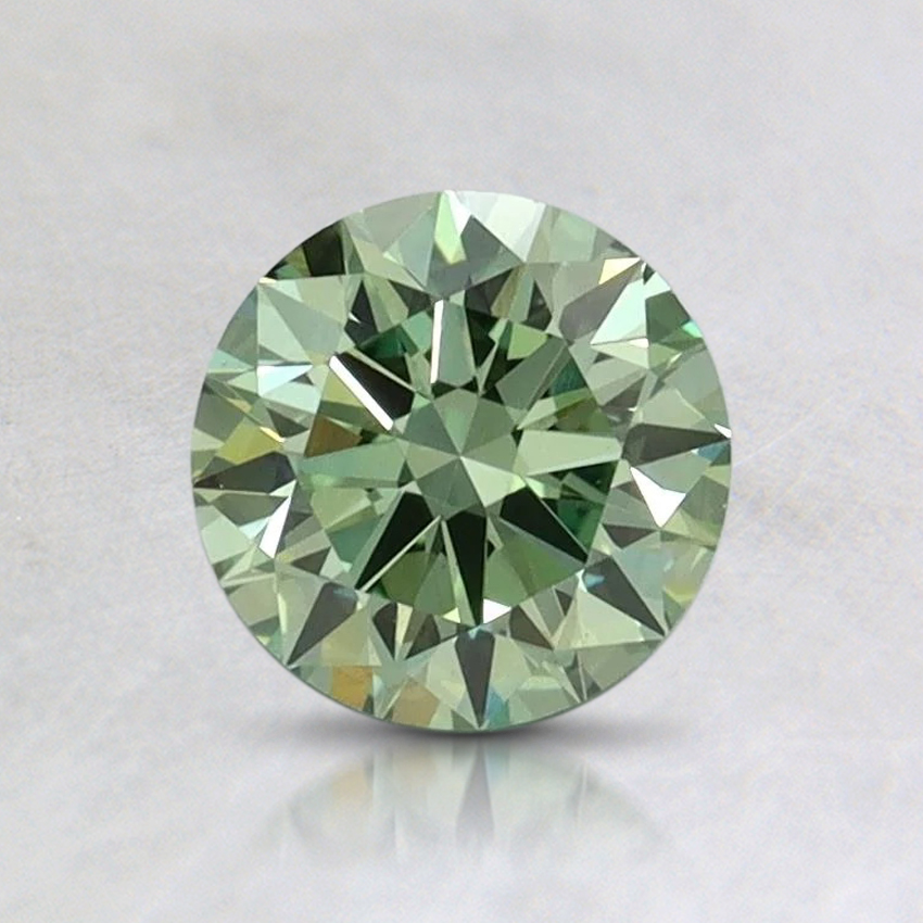 0.8 Ct. Fancy Vivid Pacific Green Round Lab Grown Diamond