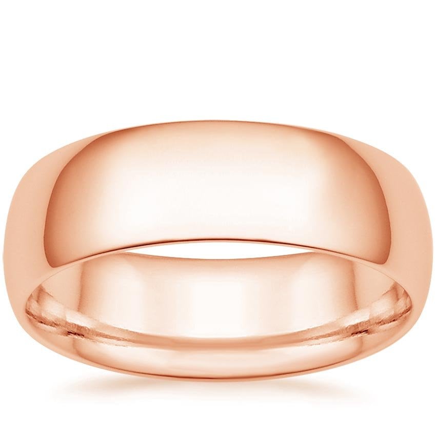 Rose Gold 7mm Comfort Fit Wedding Ring