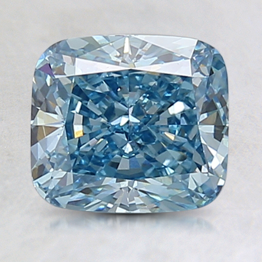 2.27 Ct. Fancy Intense Blue Cushion Lab Grown Diamond
