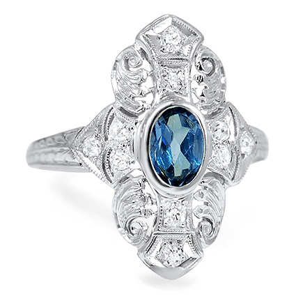 Lodge gerningsmanden Hvilken en Art Deco Sapphire Vintage Ring | Preston | Brilliant Earth