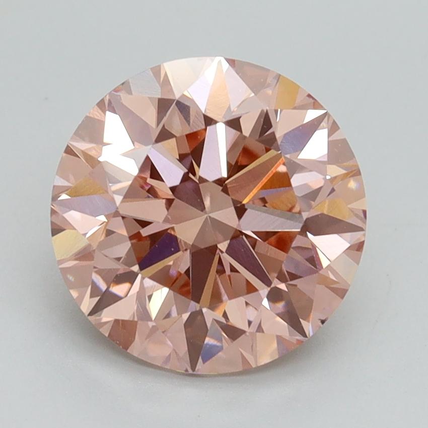 2.52 Ct. Fancy Intense Pink Round Lab Grown Diamond