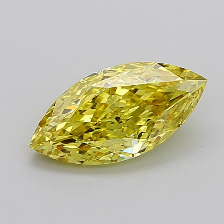 2.85 Ct. Fancy Vivid Yellow Marquise Lab Grown Diamond