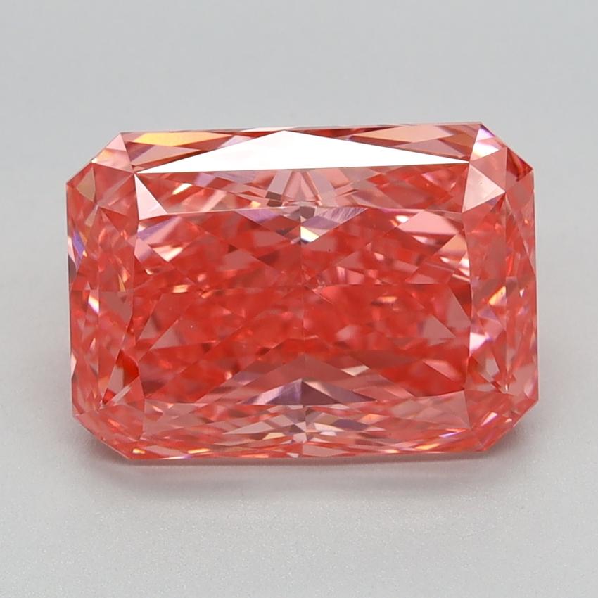 3.76 Ct. Fancy Vivid Pink Radiant Lab Grown Diamond