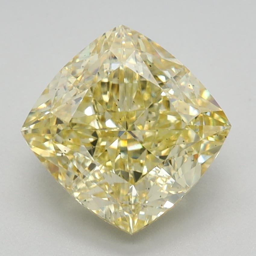 2.31 Ct. Fancy Intense Yellow Cushion Lab Grown Diamond
