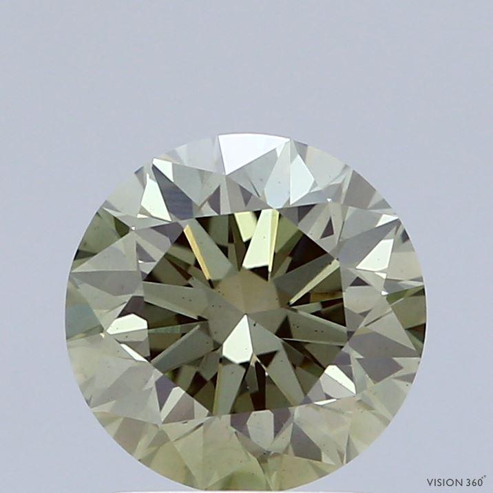 2.01 Ct. Fancy Vivid Green Round Lab Grown Diamond