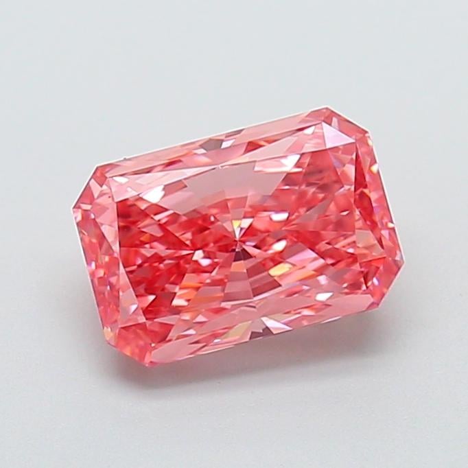 2.35 Ct. Fancy Vivid Pink Radiant Lab Grown Diamond