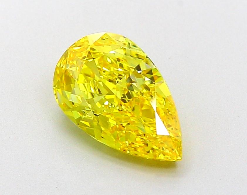 2.01 Ct. Fancy Vivid  Yellow Pear Lab Grown Diamond