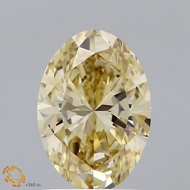 1.17 Ct. Fancy Yellow Oval Lab Grown Diamond