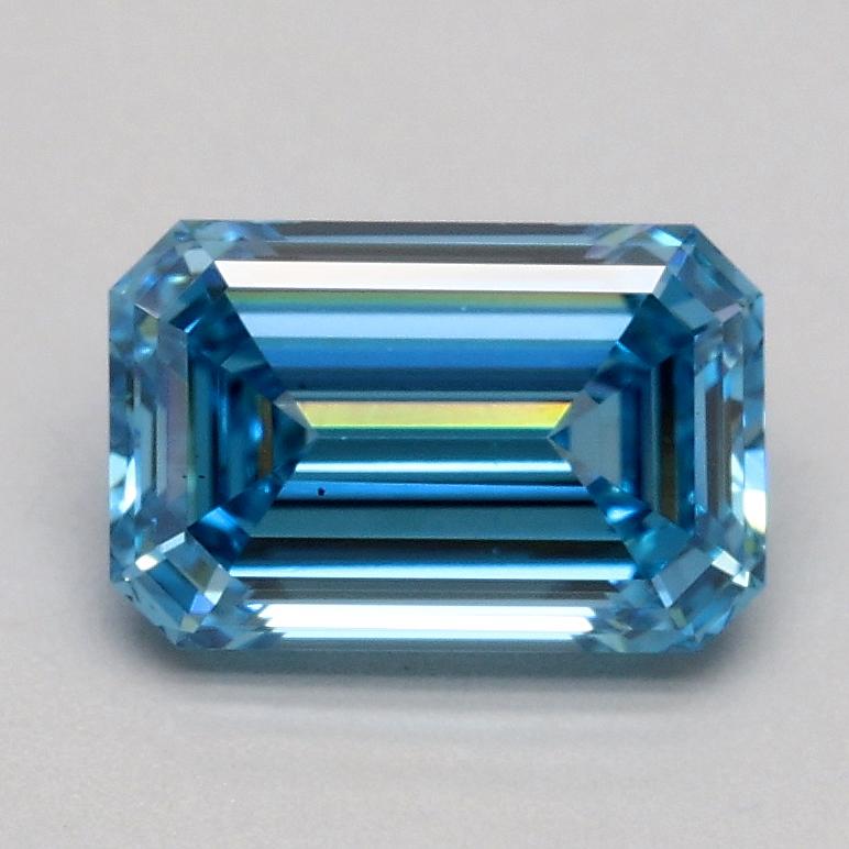 1.01 Ct. Fancy Intense Blue Emerald Lab Grown Diamond