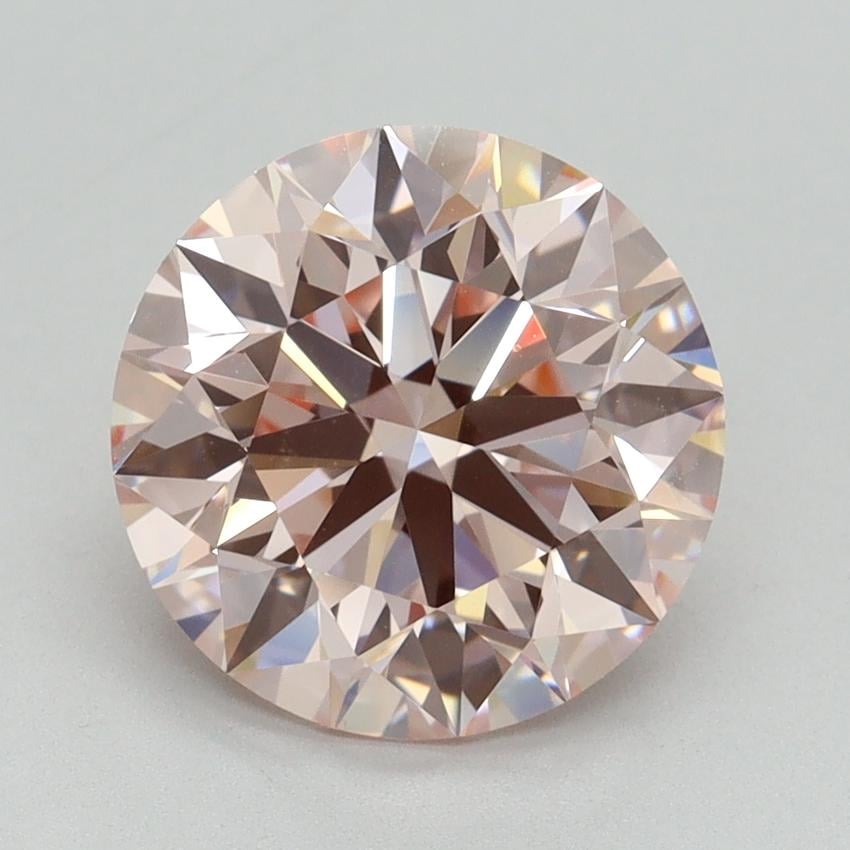 3.24 Ct. Fancy Pink Round Lab Grown Diamond