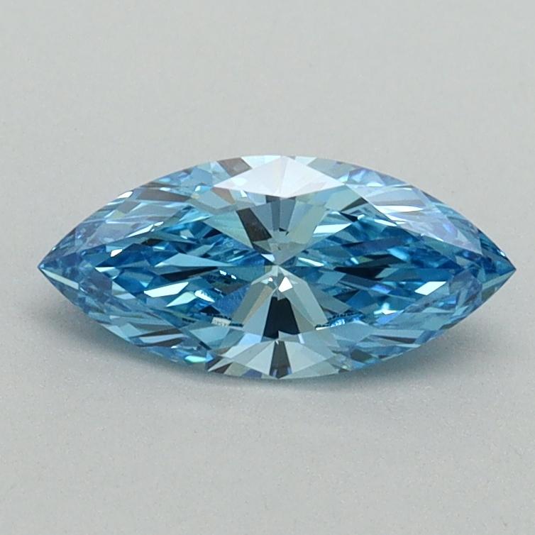 0.56 Ct. Fancy Vivid Blue Marquise Lab Grown Diamond