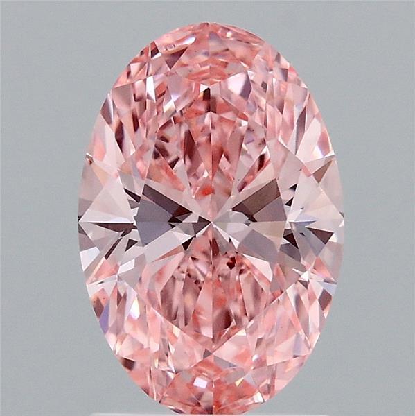 1.59 Ct. Fancy Vivid  Pink Oval Lab Grown Diamond