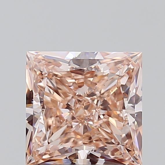2.09 Ct. Fancy Intense Brownish Pink Princess Lab Grown Diamond