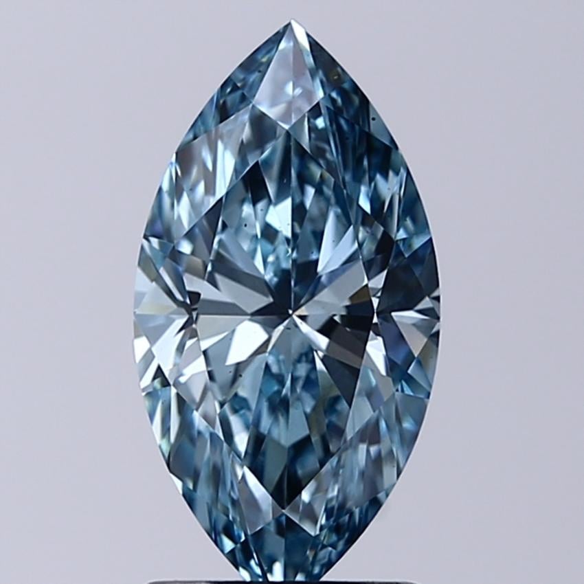 1.70 Ct. Fancy Vivid Blue Marquise Lab Grown Diamond