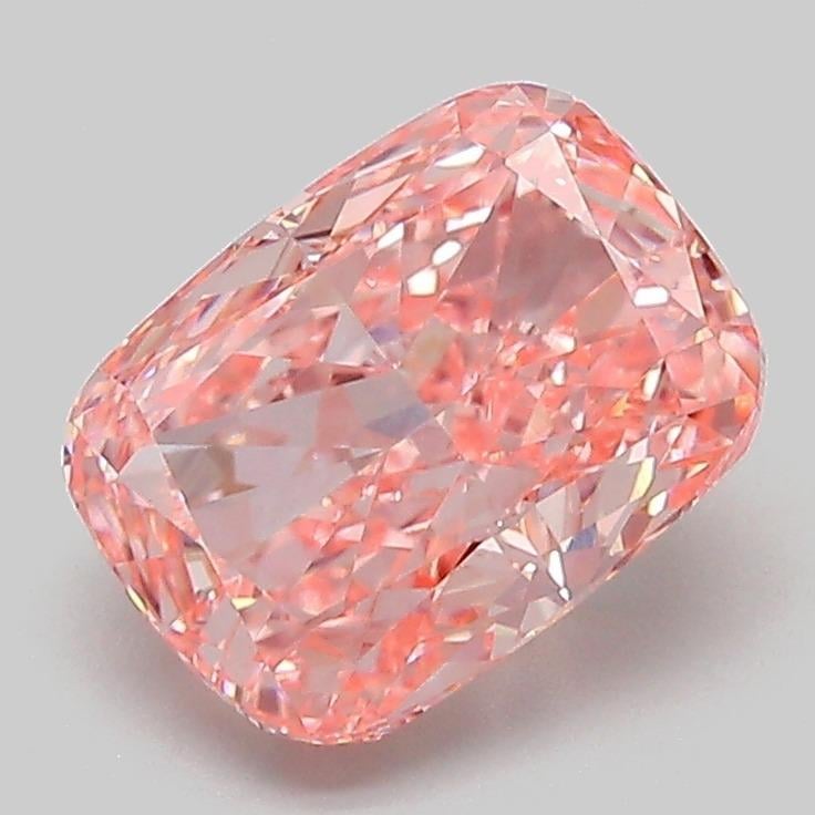 2.11 Ct. Fancy Vivid  Pink Cushion Lab Grown Diamond