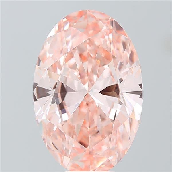 9.03 Ct. Fancy Vivid Pink Oval Lab Grown Diamond