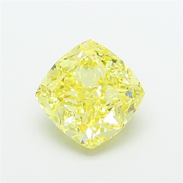 3.25 Ct. Fancy Intense Yellow Cushion Lab Grown Diamond