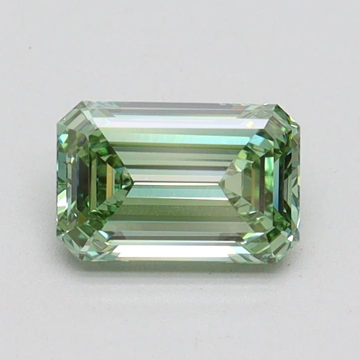 0.77 Ct. Fancy Vivid Green Emerald Lab Grown Diamond