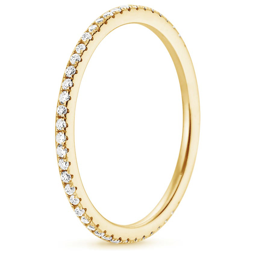 18K Yellow Gold Whisper Eternity Diamond Ring (1/4 ct. tw.), large side view