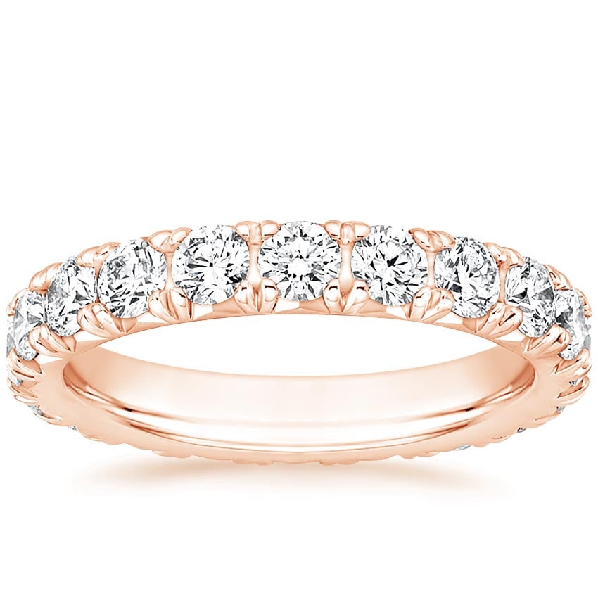 Rose gold diamond engagement ring with surprise diamond details