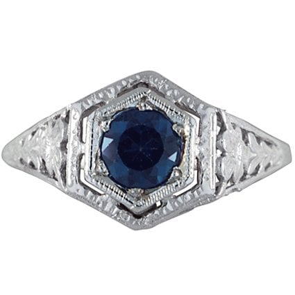 Art Nouveau Sapphire Vintage Ring