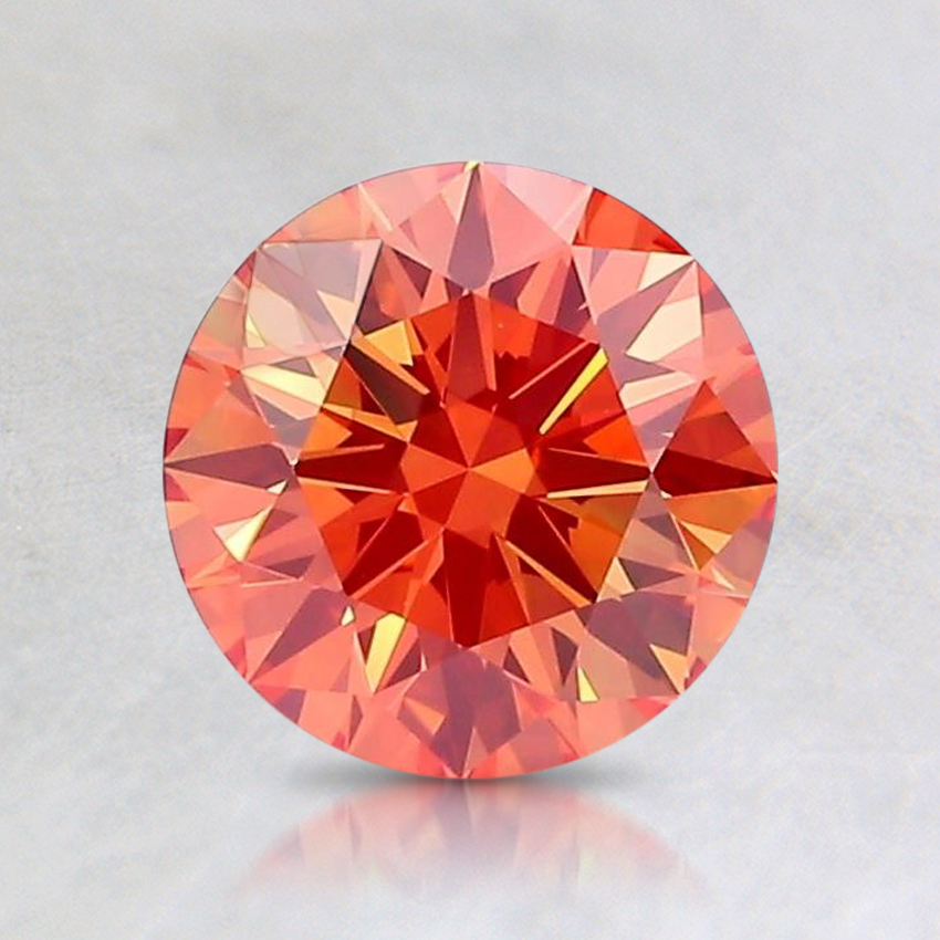 1.04 Ct. Fancy Intense Orange Round Lab Created Diamond