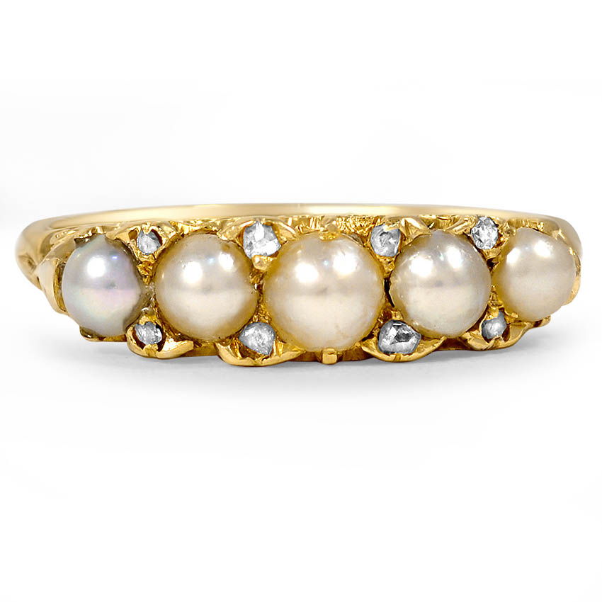 Art Nouveau Pearl Vintage Ring